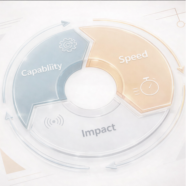 Accelerators concept illustration showing rapid iteration and deployment workflows